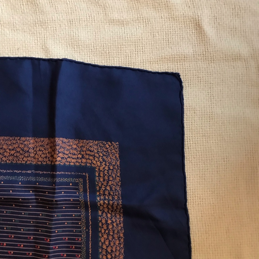 Christian Dior Vintage Blue Silk Scarf - Picture 3 of 7